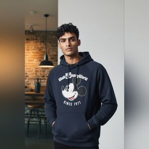 Walt Disney World Unisex Dark Blue Hoodie With Mickey Design